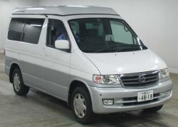mazda bongo white side view good proces elavating roof