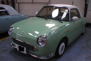 OLYMPUS DIGITAL CAMERA left hand drive nissan figaro for sale USA emerald green LHD Figaro